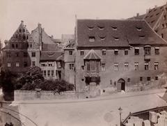 Sebalder Pfarrhof parsonage building in Nuremberg, historic architecture