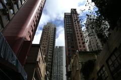 Apartment skyscrapers in Wan Chai district of Hong Kong