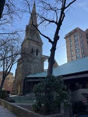 First Church in Boston historic building with brick facade and tall steeple