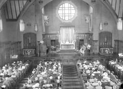 Mass being celebrated in Loyola College chapel Montreal