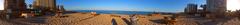 Panoramic beach view of the Atlantic Ocean in Riviera Beach Florida