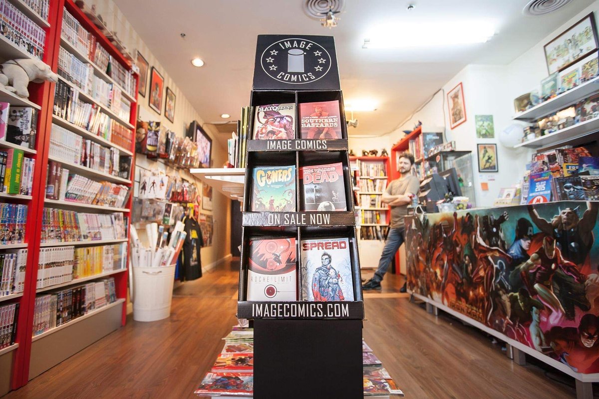 Comikaza bookstore facade in Tel Aviv