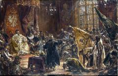 Historical painting of the Szujscy brothers at the Warsaw Sejm